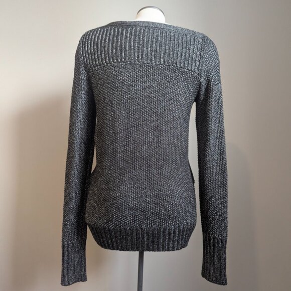 Calvin Klein Metallic Knit Sweater with Side Zip - Size S/M - Picture 5 of 11